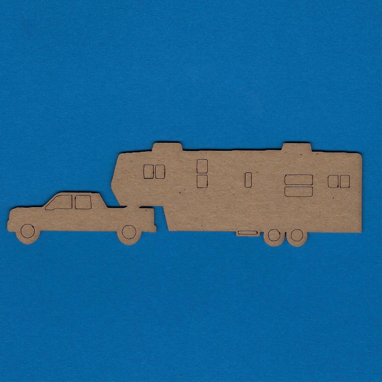 Truck and Camper Trailer (Outdoors)