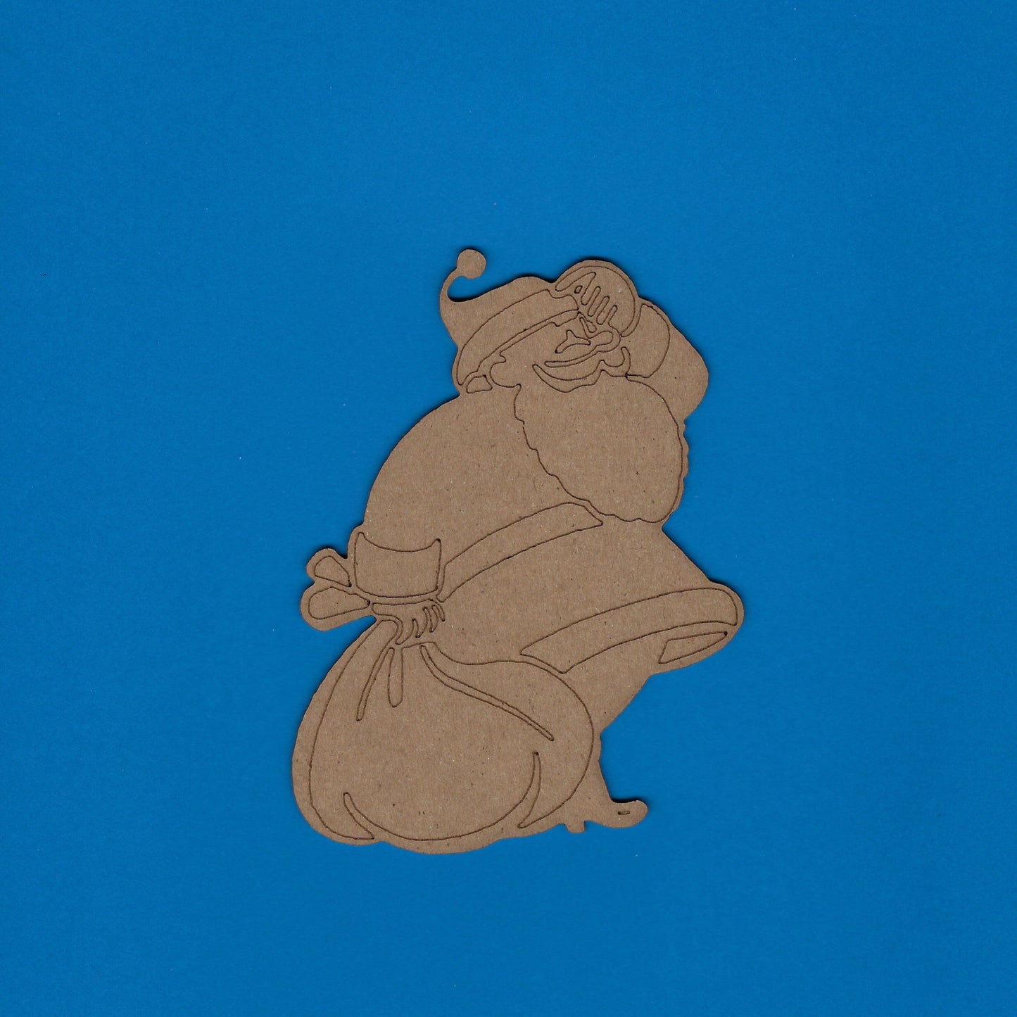 Santa Clause With Present (Etched) (Christmas (Holidays)