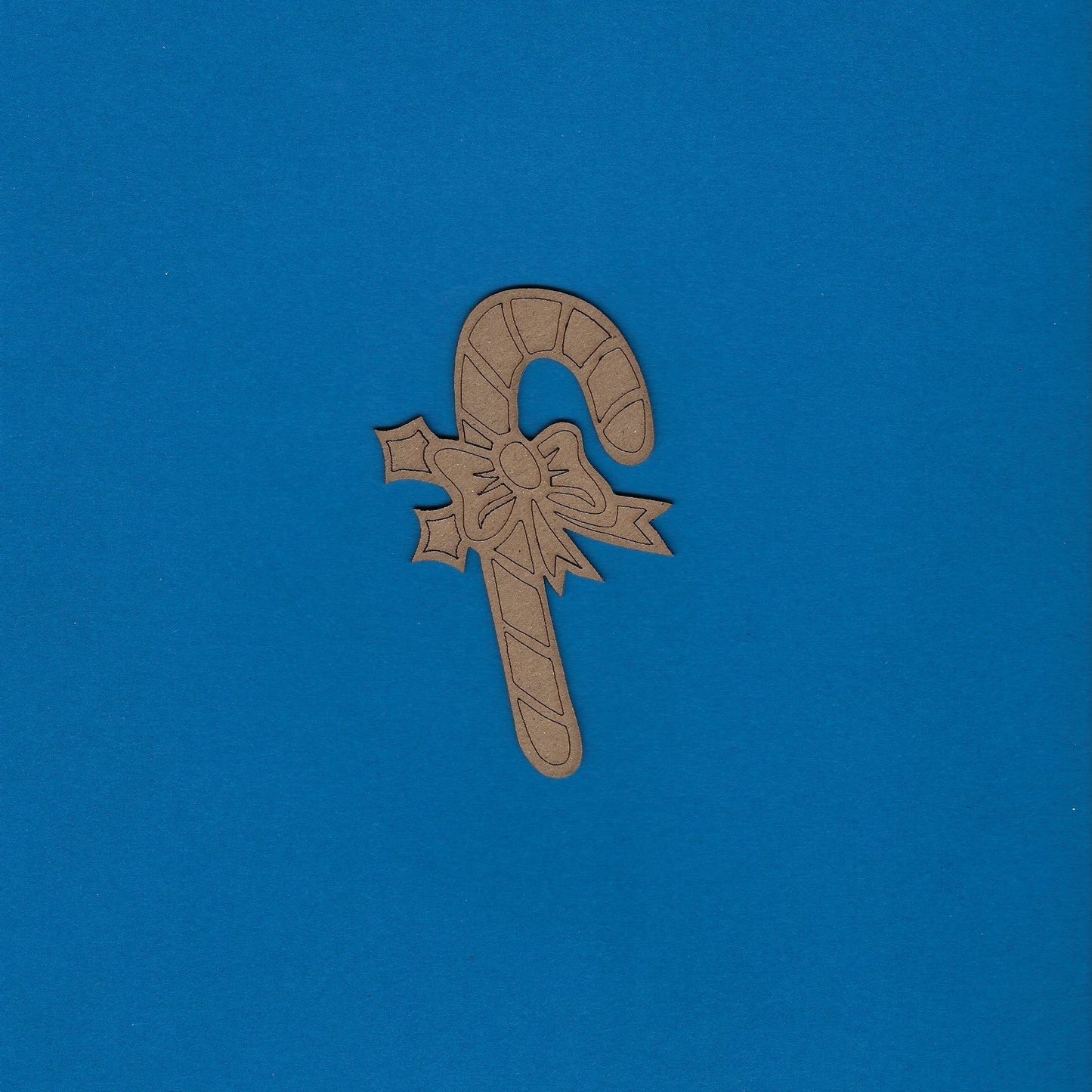 Candy Cane with Bow (Etched) (Christmas) (Holidays)