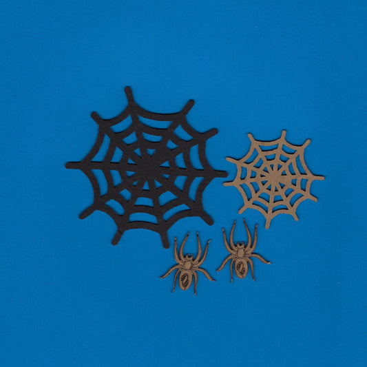 Set of Spiders and Spiderwebs (Halloween) (Holidays)